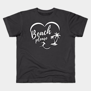 Beach Please t-shirt with an abstract heart logo Kids T-Shirt